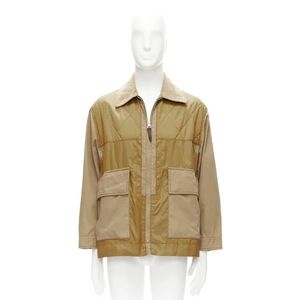 BURBERRY brown corduroy padded pocketed Jacket