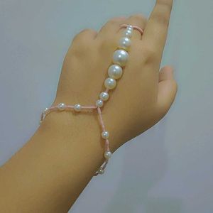 Fancy White Beads Bracelet