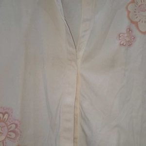 Tich Button Jacket with Flower Design At Front