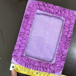 Cute Purple Photoframe With Frill Detail