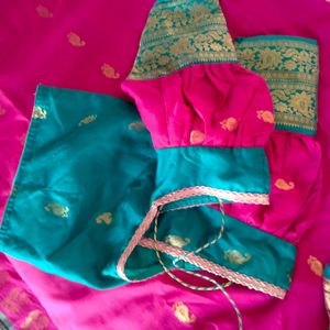 Gadhval Cotten Silk Blend Saree