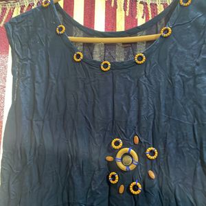 Navy Blue Stylish Kurti