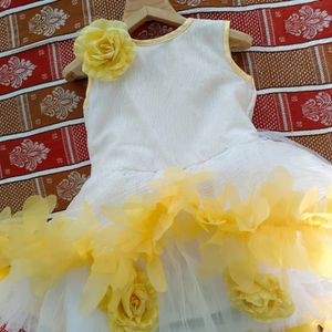 Beautiful Frock With Hair Scarf Flowers