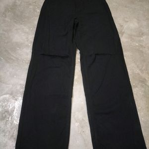 H&M Knee Cut Black Jeans