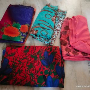 4️⃣Combo Sample Sarees Without Blouse