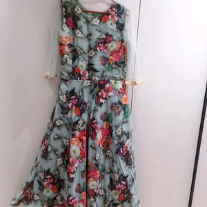 Green Floral Gown