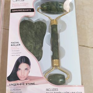 New JADE ROLLER AND GUA SHA STONE  Set Of 2