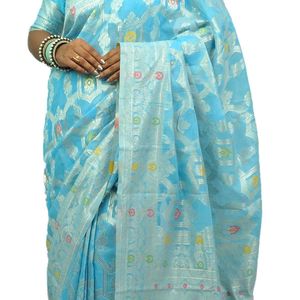 New Banarasi Soft Cotton Linen Saree