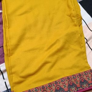 Mustard Suit Pant Set With Dupatta