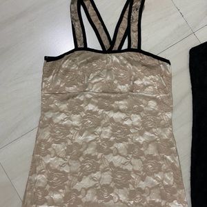 Lace Tank Top (Nude)