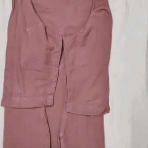 Saadaa Pure Cotton Mauve Colour Office Short Kurta