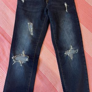 Black Distressed Jeans