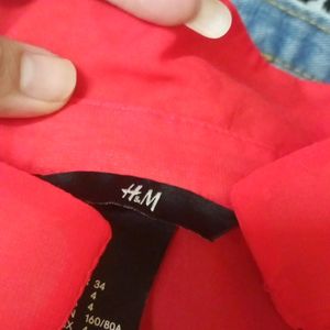 It's An H&M Brand Red Transparent Formal