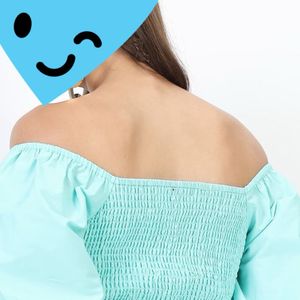 Light Blue Crop Top, With Tag Unused Size M