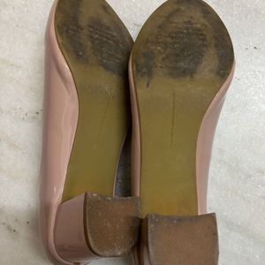 Sherrif Shoes Nude Pump Block Heels