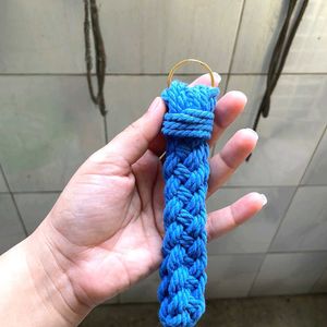 💥🆕️ Blue Macrame Keychain