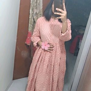 PEACH LONG KURTI🤌🏻