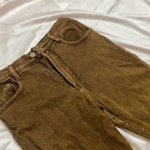 Brown High Waist Jeans