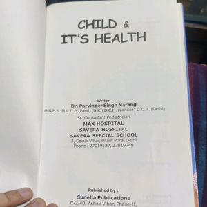 Child And It's Health Book By Dr. Parvinder Singh Narang