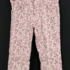 Multicolor Printed Pant For Girls (6-7 Years)