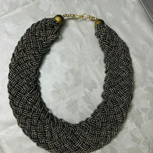 Metallic Silver Ethnic Chain