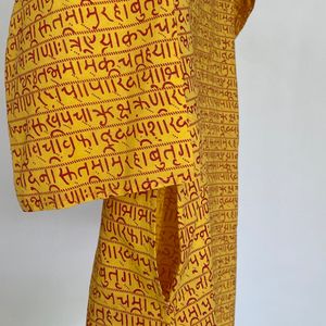 2 Combo Yellow Handblock Printed Cotton Top, Tuni