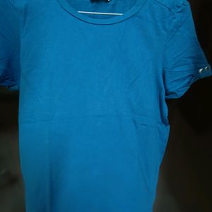 Crop Blue Tshirt