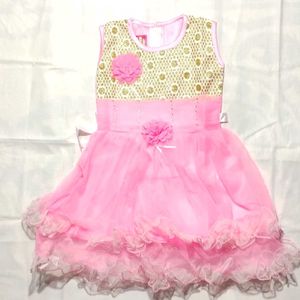 Baby Girl Dress 1-2 Years Age Pink Like A NEW