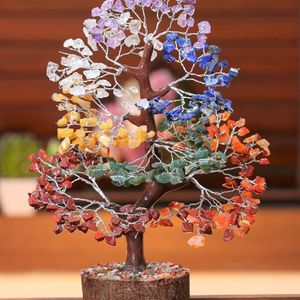 NEW- Seven Chakra Gemstone Tree HOME DECOR