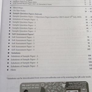 ICSE Sample Question Paper