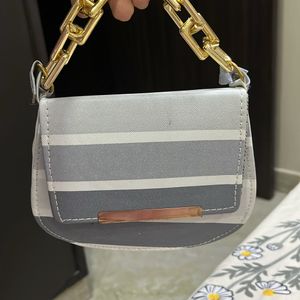 New Cool Grey And White Sling Bag