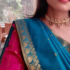 Beautiful Peacock Green Saree 🦚♥️