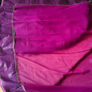 Georgette Saree In Trending Wine Color