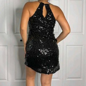 Black Sequin Dress