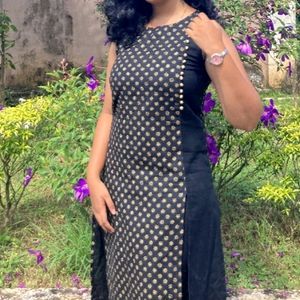 Black Printer Kurti