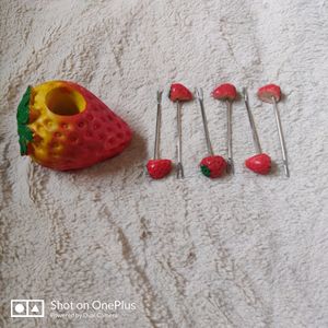 Artificial Fruit Shaped Mini Forks