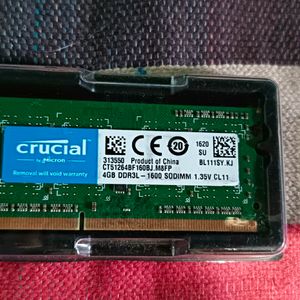 Crucial By Micron 4GB DDRL 1600MHZ RAM