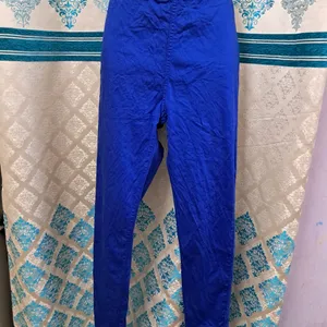 Blue Jegging Style Trouser