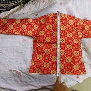 Red Golden Boy Sherwani Dhoti✨