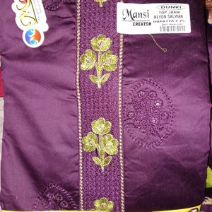 Jaam suit fabric with rayon salwar