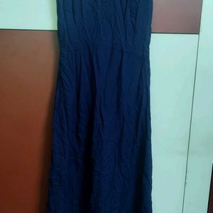 Navy Blue Gown With Shrug