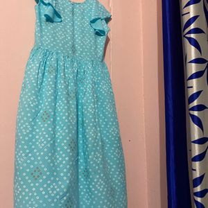 Sky Blue - Ankle Length Gown For Summers