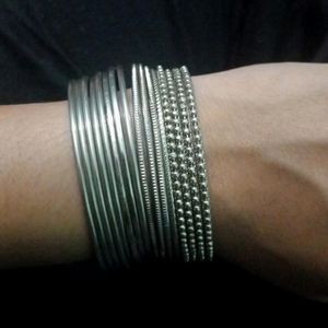 Silver Bangles 16 Pieces