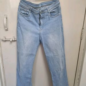 High Waist Straight Fit Denim