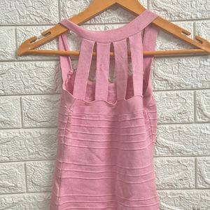 Cute Pink Cut Out Top