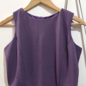 Purple One Side Frill Bodycon Dress