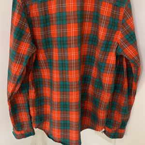 Orange Check Casual Shirt