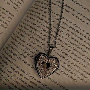 Open Heart Pendant With Chain