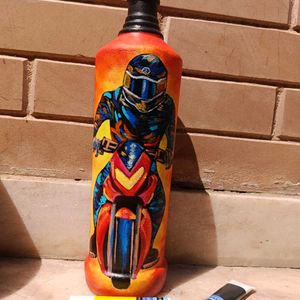 Aesthetic Motorcycle Bottle Art