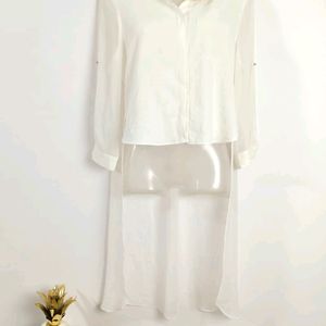 Classy Vera Moda Classic White high Low Shirt